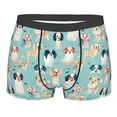 thumbnail image 1 of Yiaed Colorful Dog Print Men's Soft Cotton Boxer Shorts Breathable Boxers Underwear Moisture-Wicking Underwear Stretch Boxer Briefs for Man-Large, 1 of 5