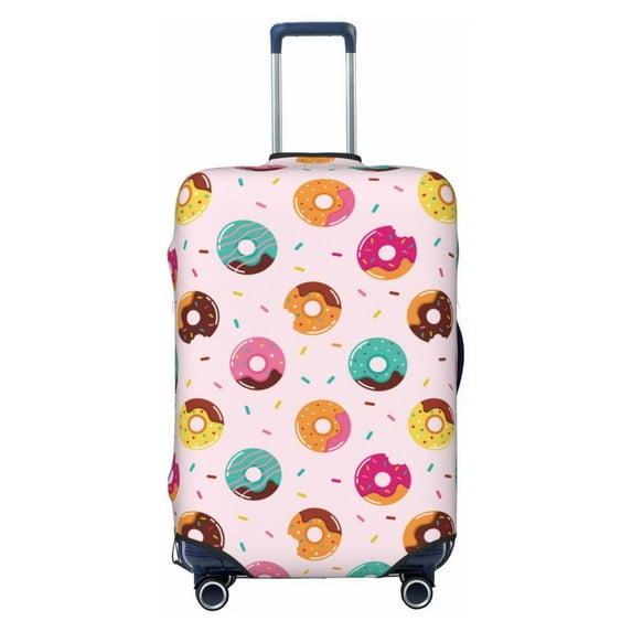 Yiaed Colorful Donuts Print Travel Luggage Cover Suitcase Protector Fits 18-32 Inch Luggage Wheel Covers Patterned Elastic Luggage Anti-scratch（No luggage）-X-Large