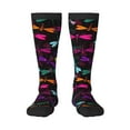 thumbnail image 1 of Yiaed Colorful Dragonflies Print Great elasticity Adult Stockings Sports socks for Men and Women, 1 of 6