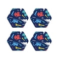 thumbnail image 1 of Yiaed Colorful Excavator Print Leather Coasters for Drinks - Cup Coasters Coffee Table Kitchen Table Bar, Home & Office Gifts Handmade Drink Coasters-Hexagon, 1 of 6