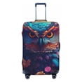 thumbnail image 1 of Yiaed Colorful Feather Owl Print Travel Luggage Cover Suitcase Protector Fits 18-32 Inch Luggage Wheel Covers Patterned Elastic Luggage Anti-scratch（No luggage）-Medium, 1 of 5