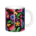 thumbnail image 1 of Yiaed Colorful Floral Embroidery Mexican Print Ceramics Coffee,Large Handle Design,Extra Large Tea and Coffee Cup for Office and Home Mugs, 1 of 6