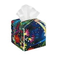thumbnail image 1 of Yiaed Colorful Floral Forest Fairy Print Tissue Box Cover, PU Leather Decorative Organizer for Tabletop, Bathroom, Car, Office Creative Decorative, 1 of 7