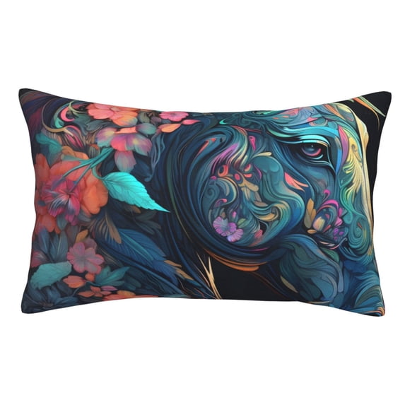 Yiaed Colorful Floral Patterned Horse Print Brushed Microfiber Envelope Pillowcases, Standard,Envelope Closure Pillow Cases(No pillow core)-20"x30"