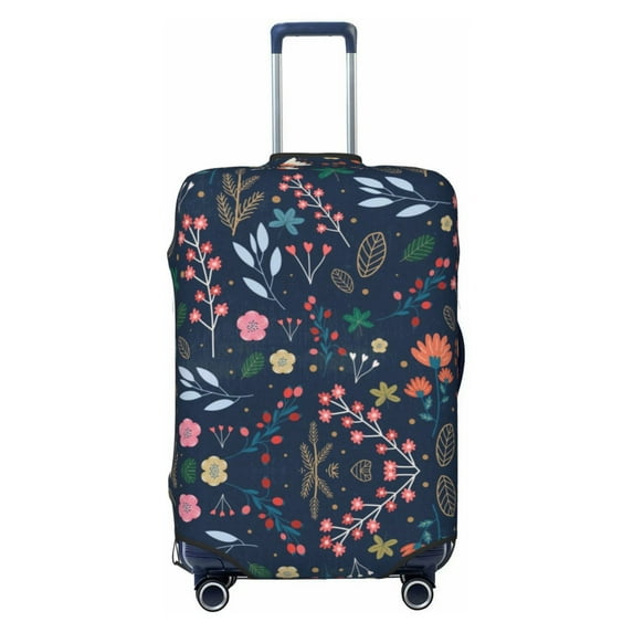 Yiaed Colorful Flowers Print Travel Luggage Cover Suitcase Protector Fits 18-32 Inch Luggage Wheel Covers Patterned Elastic Luggage Anti-scratch（No luggage）-