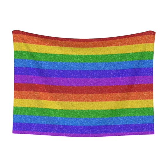 Yiaed Colorful Glitter Rainbow Print Dog Blankets-Cat Blanket Washable for Couch Protection,Puppy Blanket, Soft Plush Reversible Throw Furniture Protector-