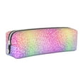 thumbnail image 1 of Yiaed Colorful Glitters Print Leather Pencil Case - Leather Pen Pencil Holder - Elegant & Practical Pencil Pouch for Work & Office, 1 of 7