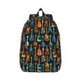 thumbnail image 1 of Yiaed Colorful Guitar Print Backpack, Premium Laptop Backpack, Travel Backpack for Women, Lightweight Backpacks, Comfortable Back Pack-Small, 1 of 7