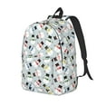 thumbnail image 1 of Yiaed Colorful Hat Snowman Print Laptop Backpack Travel Canvas Backpack Vintage Aesthetic Backpack for School Knapsack Plain Backpack Backpack for School-, 1 of 5
