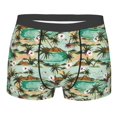 thumbnail image 1 of Yiaed Colorful Hawaii Palms Print Men's Soft Cotton Boxer Shorts Breathable Boxers Underwear Moisture-Wicking Underwear Stretch Boxer Briefs for Man-Large, 1 of 5