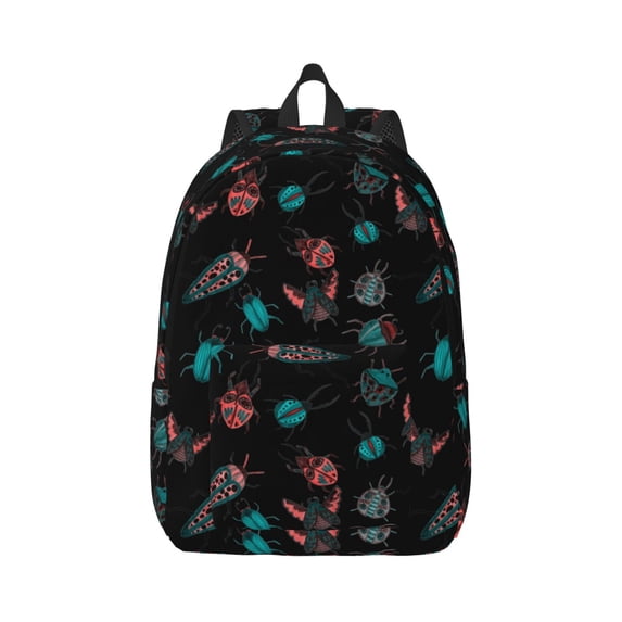 Yiaed Colorful Insect Print Backpack, Premium Laptop Backpack, Travel Backpack for Women, Lightweight Backpacks, Comfortable Back Pack-Small