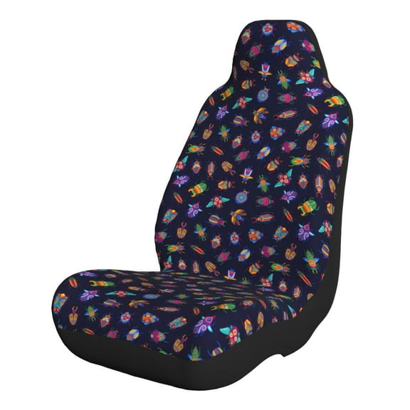 Yiaed Colorful Insects Print Car Seat Covers,Universal Auto Seats Protector Fits for Car,SUV Sedan,Truck,Automotive Seat Covers & Accessories-1