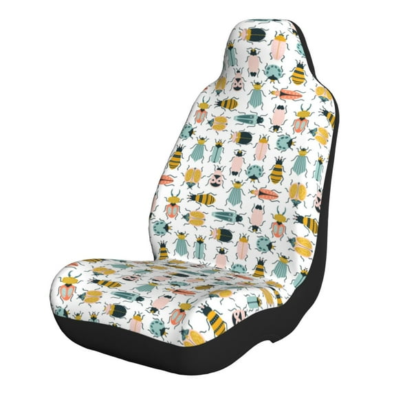 Yiaed Colorful Insects Print Car Seat Covers,Universal Auto Seats Protector Fits for Car,SUV Sedan,Truck,Automotive Seat Covers & Accessories-1