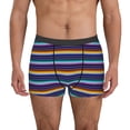 thumbnail image 1 of Yiaed Colorful Mexican Stripes Print Men's Soft Cotton Boxer Shorts Breathable Boxers Underwear Moisture-Wicking Underwear Stretch Boxer Briefs for Man-Medium, 1 of 5