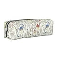thumbnail image 1 of Yiaed Colorful Mushrooms and Plants Print Leather Pencil Case - Leather Pen Pencil Holder - Elegant & Practical Pencil Pouch for Work & Office, 1 of 7