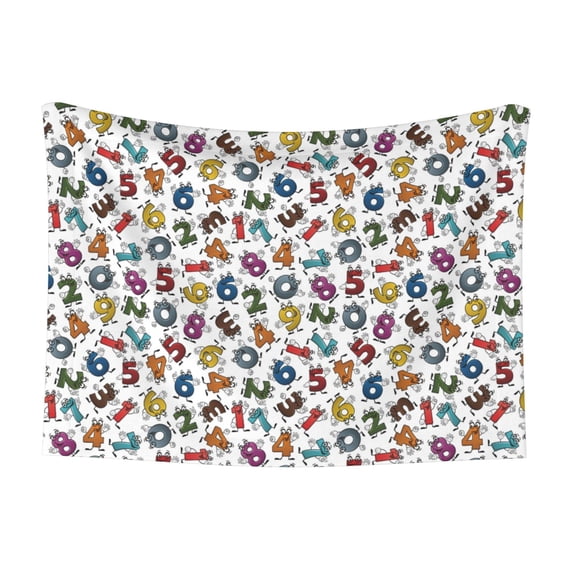 Yiaed Colorful Numbers Print Dog Blankets-Cat Blanket Washable for Couch Protection,Puppy Blanket, Soft Plush Reversible Throw Furniture Protector-Small