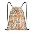 thumbnail image 1 of Yiaed Colorful Owls Print Drawstring Bags Drawstring Backpack Bulk String Back Pack Gym Sport Bag-Small, 1 of 5