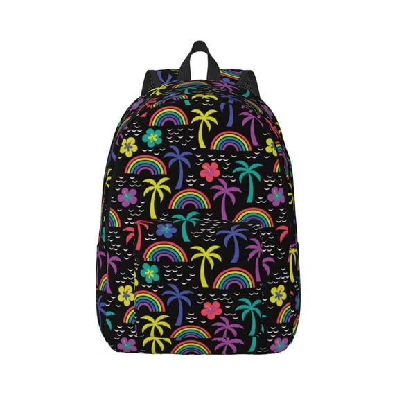 Yiaed Colorful Palms Print Backpack, Premium Laptop Backpack, Travel Backpack for Women, Lightweight Backpacks, Comfortable Back Pack-Small