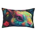 thumbnail image 1 of Yiaed Colorful Patterned Rabbit Print Brushed Microfiber Envelope Pillowcases, Standard,Envelope Closure Pillow Cases(No pillow core)-16"x24", 1 of 6