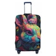thumbnail image 1 of Yiaed Colorful Patterned Rabbit Print Travel Luggage Cover Suitcase Protector Fits 18-32 Inch Luggage Wheel Covers Patterned Elastic Luggage Anti-scratch（No luggage）-Small, 1 of 5