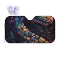 thumbnail image 1 of Yiaed Colorful Patterned Snake Print Car Windshield Sunshade Front Auto Car Front Window Sun Shade Foldable Sun Visor Shield Cover Auto Accessories for Sedan SUV Truck-Small, 1 of 5