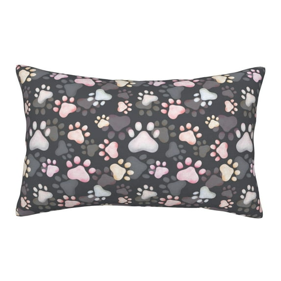 Yiaed Colorful Paws Of Dog Print Brushed Microfiber Envelope Pillowcases, Standard,Envelope Closure Pillow Cases(Without Pillow Core)-20"x30"