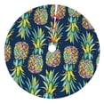 thumbnail image 1 of Yiaed Colorful Pineapples Print Christmas Tree Skirt , Tree SkirtsTree Mat for Christmas Winter Holiday Indoor Decorations-48", 1 of 7