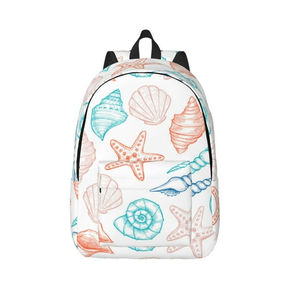 Yiaed Colorful Seashells1 Print Backpack, Premium Laptop Backpack, Travel Backpack for Women, Lightweight Backpacks, Comfortable Back Pack-Small