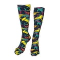thumbnail image 1 of Yiaed Colorful Sharks Print Great elasticity Adult Stockings Sports socks for Men and Women-One Size, 1 of 8