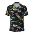 thumbnail image 1 of Yiaed Colorful SkateboardPrint Men's Short Sleeve Polo Shirt,Golf Polo for Men Three-Button Golf Shirt Athletic Casual Collared T-Shirt- XX-Large, 1 of 7