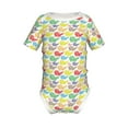 thumbnail image 1 of Yiaed Colorful Snails Print Infant Climbing Short Sleeve Onesie One-Piece Baby Bodysuit Clothes 0-12 Months -3 Months, 1 of 6