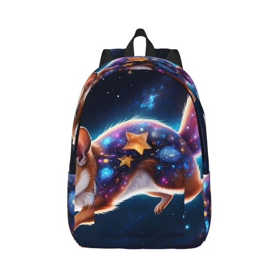 Yiaed Colorful Star River Squirrel Print Backpack, Premium Laptop Backpack, Travel Backpack for Women, Lightweight Backpacks, Comfortable Back Pack-Small