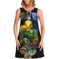 thumbnail image 1 of Yiaed Colorful Viper Snake Print Women's Sleeveless Dress, Loose Fit Summer Dress, Casual Sleeveless Dress for Women, 1 of 7