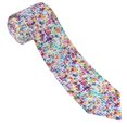 thumbnail image 1 of Yiaed Colorful Watercolor Dots Print Men's Ties Silk Business Necktie for Husband Father Valentine's day Father's Day Gift, 1 of 7