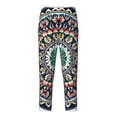 thumbnail image 1 of Yiaed Colorful With Blue Oriental Print Teenagers' Lounge Pants, Loose PJ Bottoms, Long Pajama Pants for Men-Large, 1 of 6