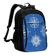 thumbnail image 1 of Yiaed Compass Print Laptop Backpack,Business Travel Durable Laptops Backpack with USB Charging Port,Water Resistant College Computer Bag, 1 of 5