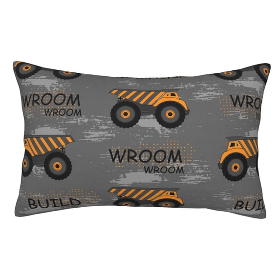 Yiaed Construction Machines Print Brushed Microfiber Envelope Pillowcases, Standard,Envelope Closure Pillow Cases(No pillow core)-16"x24"