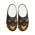 thumbnail image 1 of Yiaed Cool Black Gold Dragon Print Slippers Fuzzy Warm Cozy Slippers Non Slip House Slippers For Indoor Outdoor Slippers House Slippers-37/38, 1 of 7