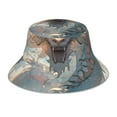 thumbnail image 1 of Yiaed Cool Cloud White Dragon Print Reflective Stripe Bucket Hat Unisex Funny Outdoor Fisherman Cap Beach Sun Hat, 1 of 5