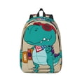 thumbnail image 1 of Yiaed Cool Dino Playing Skateboard Print Backpack, Premium Laptop Backpack, Travel Backpack for Women, Lightweight Backpacks, Comfortable Back Pack-Small, 1 of 7