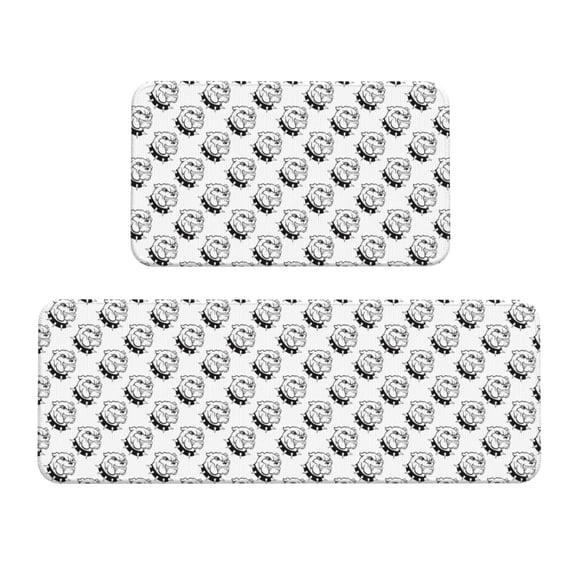 Yiaed Cool Dog Kitchen Rugs Sets of 2 Kitchen Mats Cushioned Anti Fatigue Kitchen Rug Tapetes Para Cocina for Sink,Laundry Room