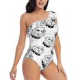 thumbnail image 1 of Yiaed Cool Dog Print Women One Piece Swimsuits Tummy Control One Shoulder Bathing Suits Pattern Ruffle Swimwear-Medium, 1 of 8