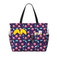 thumbnail image 1 of Yiaed Cool Mirror Cherries Print Large Capacity Beach Travel Bag - Waterproof Zipper Vacation Tote for Sandproof Storage, and Camping, 1 of 5