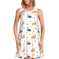 thumbnail image 1 of Yiaed Corgi Dog And Heart Print Women's Sleeveless Dress, Loose Fit Summer Dress, Casual Sleeveless Dress for Women, 1 of 7