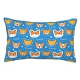 thumbnail image 1 of Yiaed Corgi Dog Face Print Brushed Microfiber Envelope Pillowcases, Standard,Envelope Closure Pillow Cases(No pillow core)-16"x24", 1 of 6