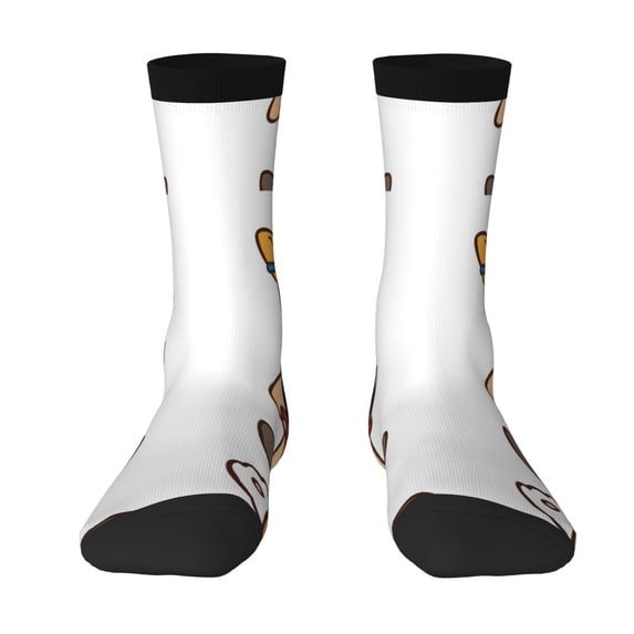 Yiaed Corgi Dog2 Print Great elasticity Crew Socks Sports socks for Men and Women