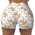 thumbnail image 1 of Yiaed Corgi with Hearts Print Women's Athletic Shorts Running Shorts Sporty Short High Waisted Elastic Workout Shorts for Yoga Gym Running & Sports -Small, 1 of 8