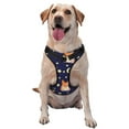 thumbnail image 1 of Yiaed Corgi Lying With Moons And Stars Print Dog Harness, No-Pull Pet Harness, Adjustable Padded Dog Vest, Reflective No-Choke Pet Oxford Vest with Easy Control Handle-Large, 1 of 6