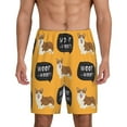thumbnail image 1 of Yiaed Corgi for Men's Soft Sleep Pajama Short Lounging Pajama Shorts-Small, 1 of 8