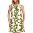thumbnail image 1 of Yiaed Corn And Butterflies Print Women's Sleeveless Dress, Loose Fit Summer Dress, Casual Sleeveless Dress for Women, 1 of 7